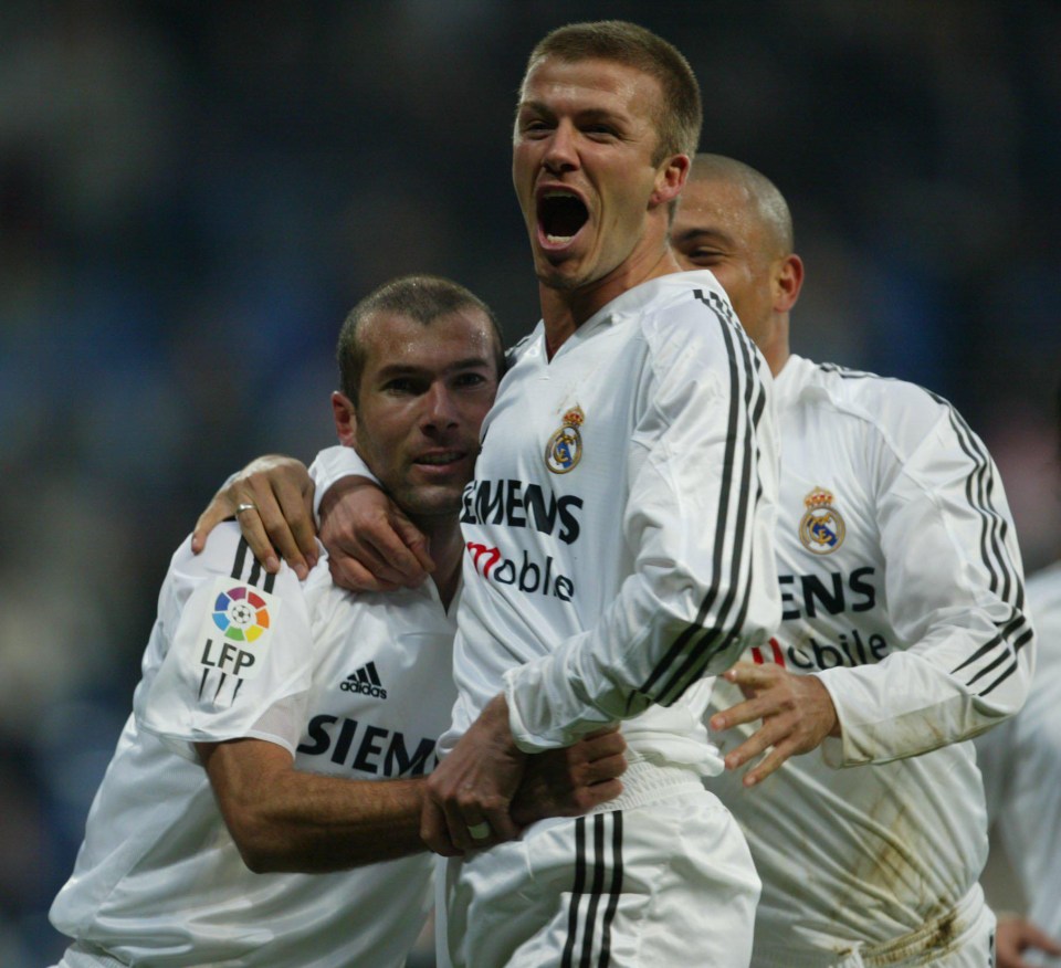 David Beckham signed for Real Madrid in 2003 after a lengthy spell with Manchester United