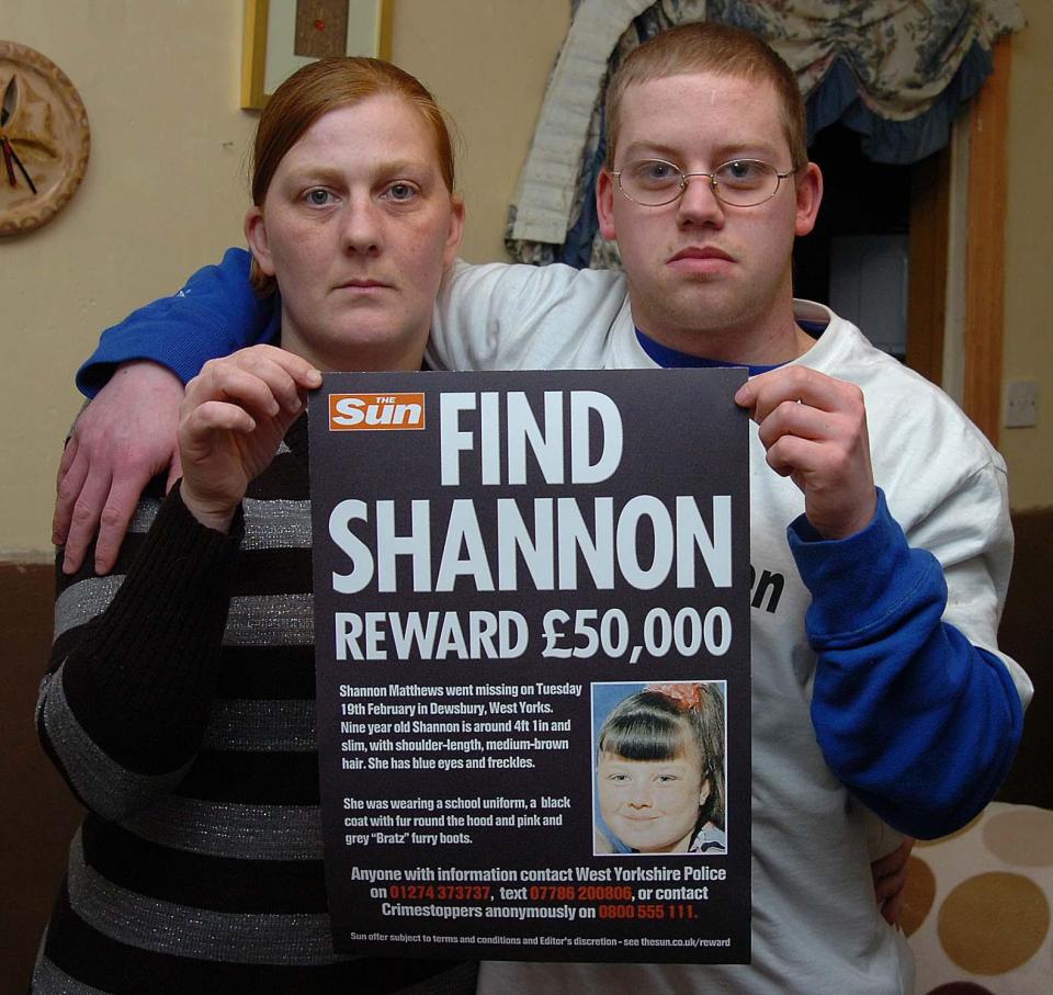  The Sun offered up a £50,000 reward for finding Shannon, championed by Matthews