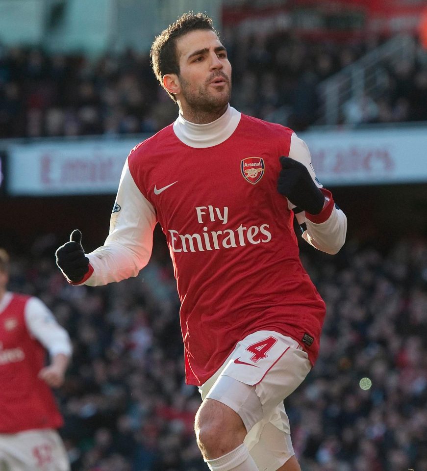  Cesc Fabregas began his senior career at Arsenal having signed from Barcelona's academy