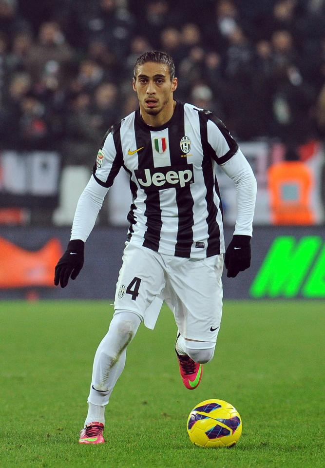  Caceres, 29, spent five seasons with Juventus in Turin