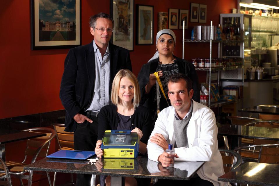  The Trust Me I'm a Doctor team includes (clockwise from top left) doctors Michael Mosley, Saleyha Ahsan, Chris van Tulleken and Gabriel Weston