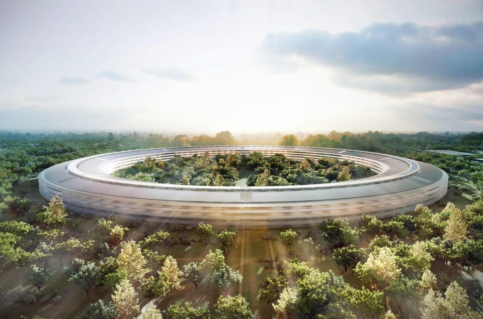  The finished HQ will let workers look out on lush forests and go for lunchtime jogs around them