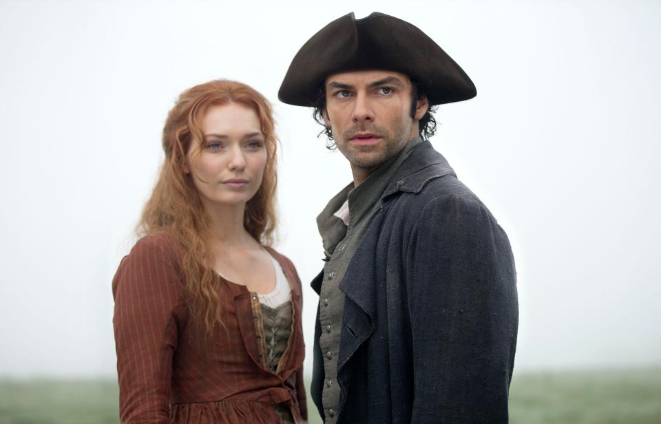  Mining is back . . . Aidan Turner and Eleanor Tomlinson star in Poldark