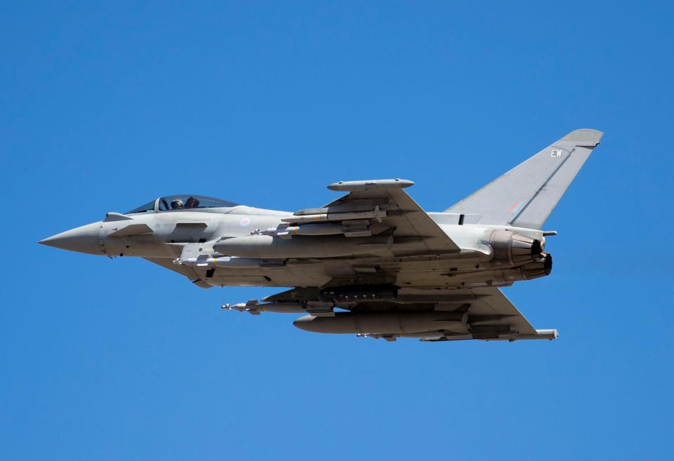  The RAF Typhoons raced from RAF Lossiemouth and RAF Coningsby in Scotland to intercept two Russian bombers