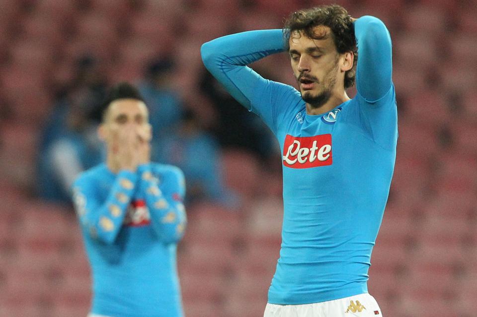  Gabbiadini in action for Napoli against Dynamo Kiev in the Champions League