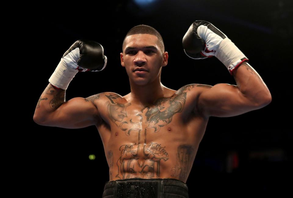  Conor Benn, son of Dark Destroyer Nigel Benn, celebrates his sixth straight win as a pro in December