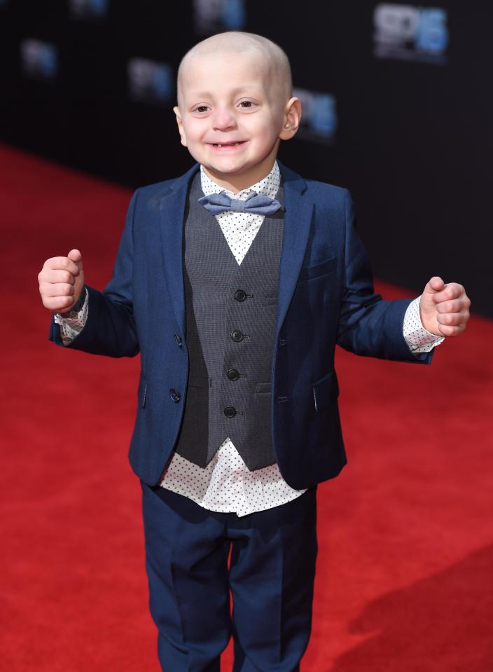  Brave Bradley, who is battling neuroblastoma, stole the show at Sports Personality of the Year last December