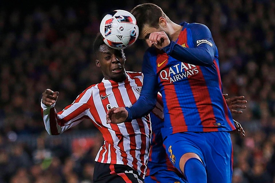 Williams netted against Barcelona in a -1 defeat at the Nou Camp last season