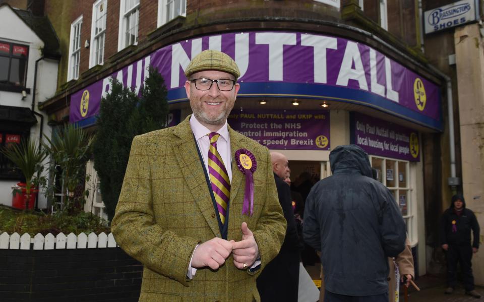  Mr Nuttall is running to be the MP for Stoke Central