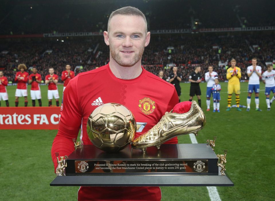  Rooney recently broke Bobby Charlton's all-time Man United goal record