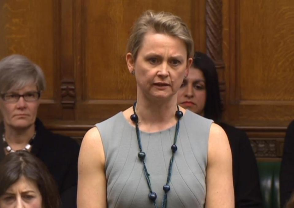  Yvette Cooper also stood up for the Shadow Home Secretary