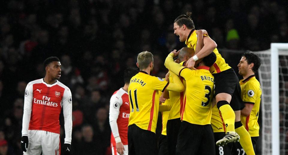  Arsenal were left stunned when they suffered a shock home defeat to Watford