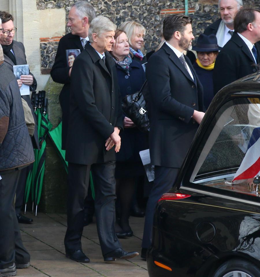  Gunners manager Wenger leaves church after the service