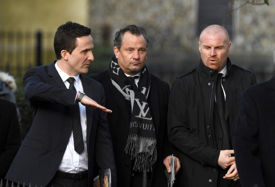  Sky Sports presenter Adam Leventhal with former players Dean Holdsworth and Dyche