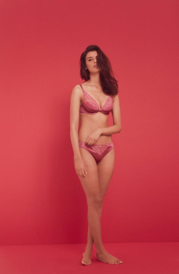  Dusky pink bra, £27.50, knickers, £12.50, both Rosie for M&S.