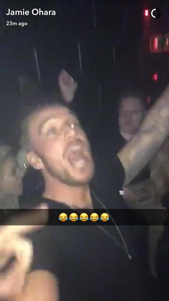  The currently unsigned footballer looked like he was having a ball at his 'girlfriend's' club