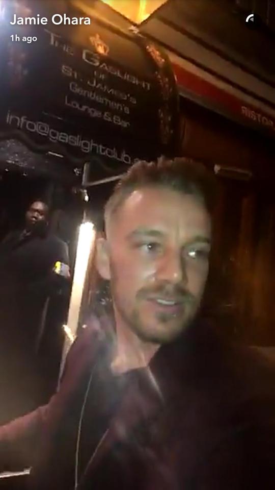  Jamie O'Hara was Snapchatting from inside ANOTHER strip club on Wednesday night