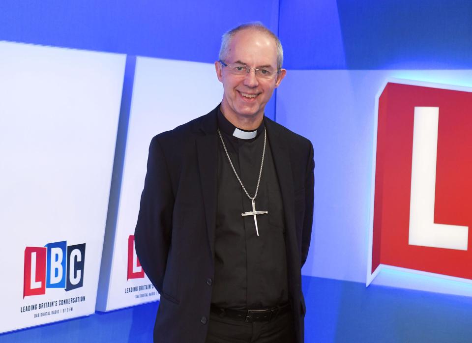  But the Archbishop of Canterbury said he was shocked and saddened to hear the news