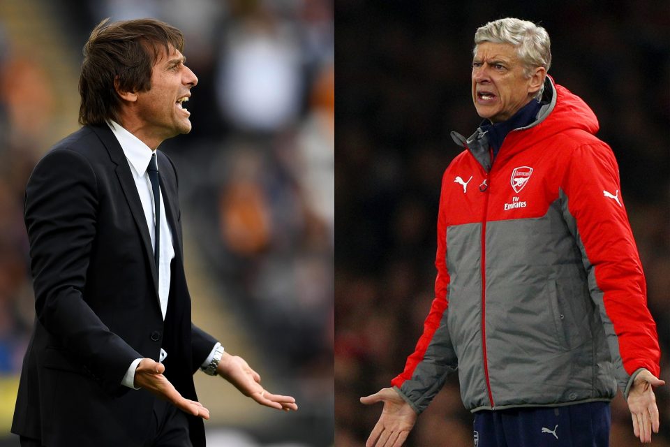  Antonio Conte and Arsene Wenger face off against each other for the second time this season on Saturday