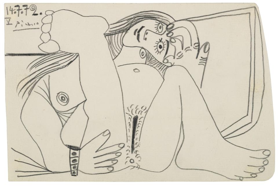  A pencil drawing by Pablo Picasso is among the collection of more than 100 items going up for auction