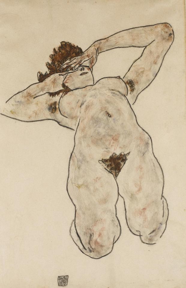  Among works by Egon Schiele in the sale is Akt (Nude), estimated to fetch £180,000.