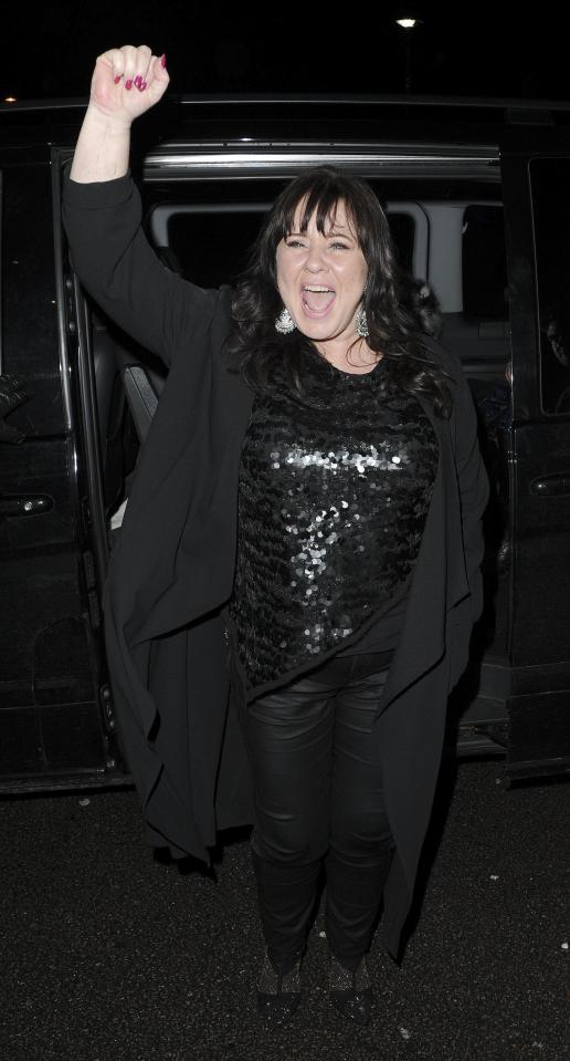  Winner Coleen Nolan made a victorious exit from her car