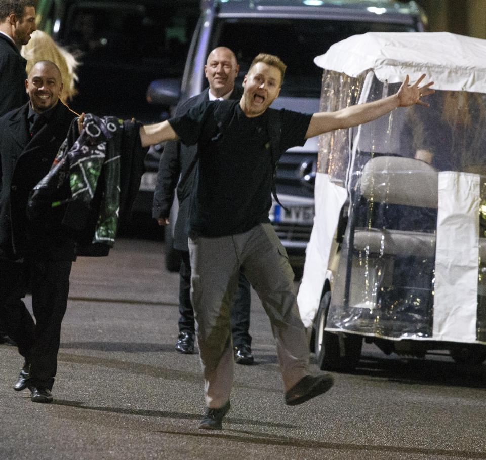  Spencer Pratt was in a great mood as he jumped for joy