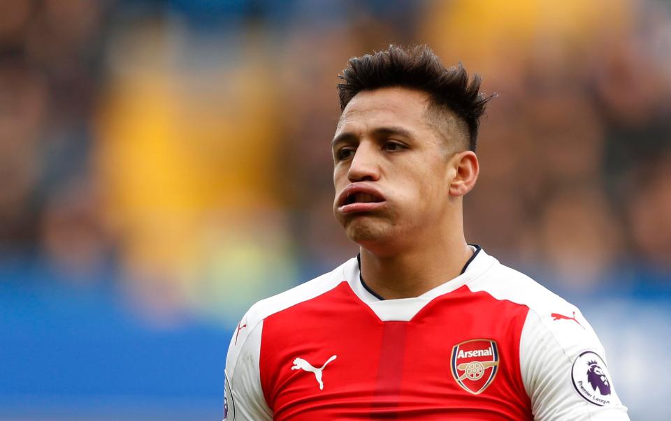  Striker Alexis Sanchez was left fuming at the manner in which Arsenal lost to Chelsea