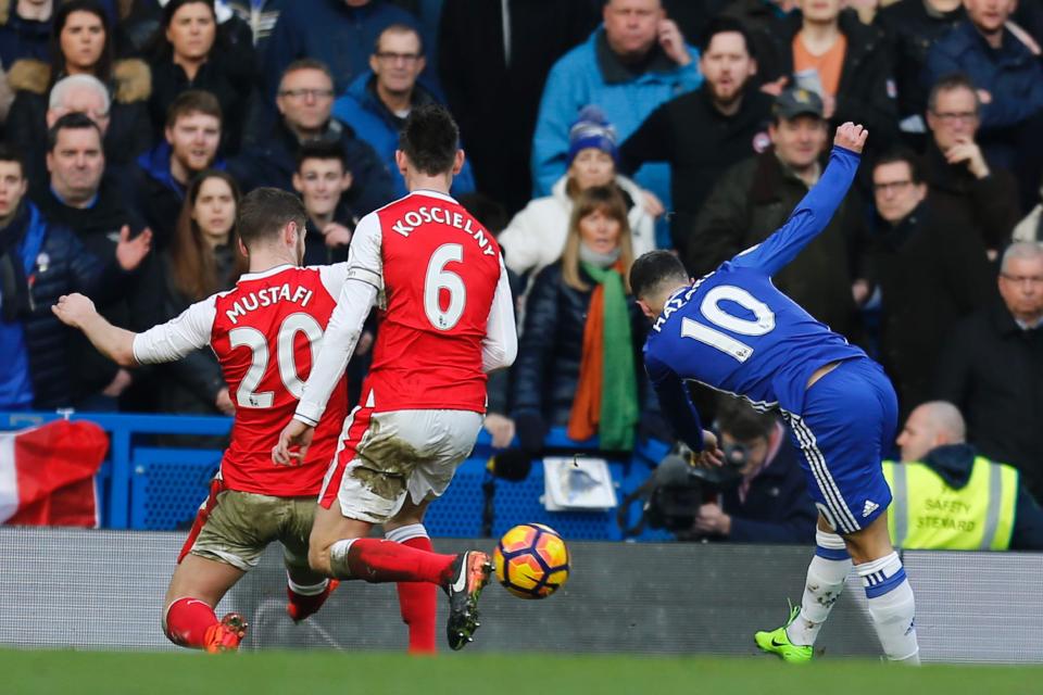  Eden Hazard scored a superb solo second goal to seal the win in the second half