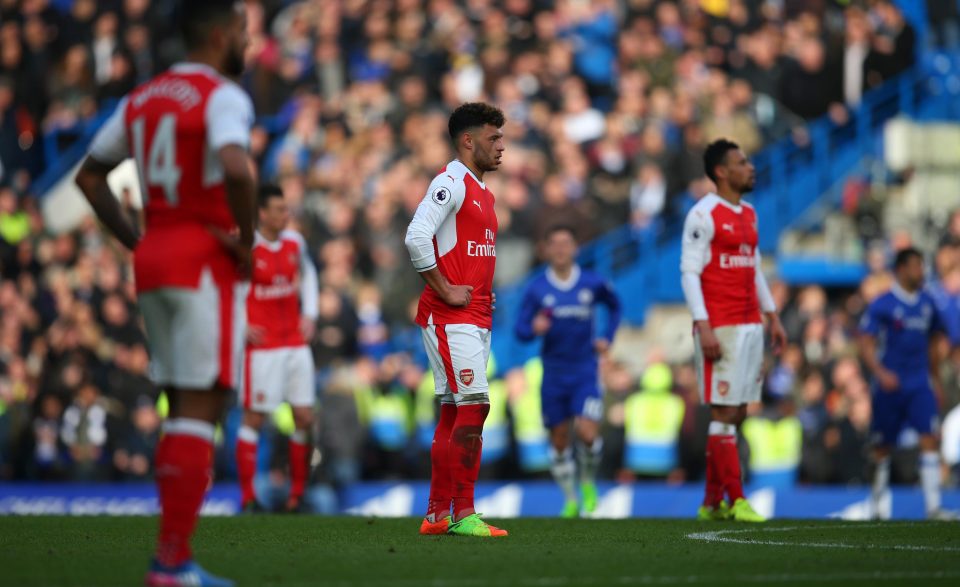  Arsene Wenger's side yet again lost at Stamford Bridge to Chelsea as they were defeated 3-1