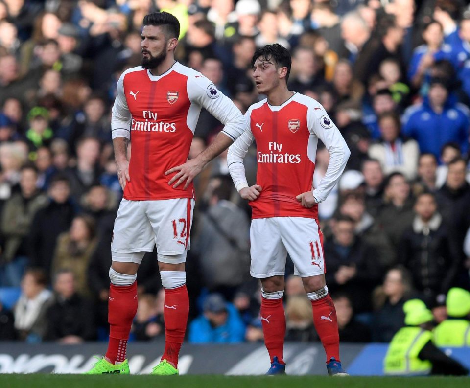  Arsenal stars were left distraught after their 3-1 defeat at Chelsea last week