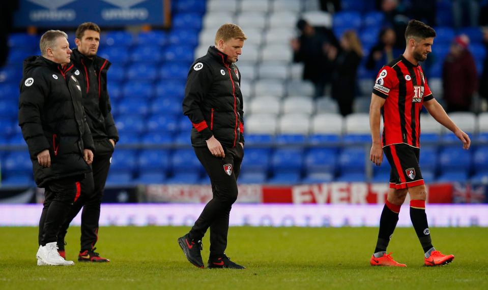  Eddie Howe is in the hot seat with Bournemouth winning just one of their last nine matches