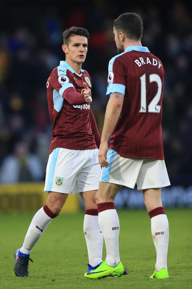  Ashley Westwood and Robbie Brady made their Burnley debuts