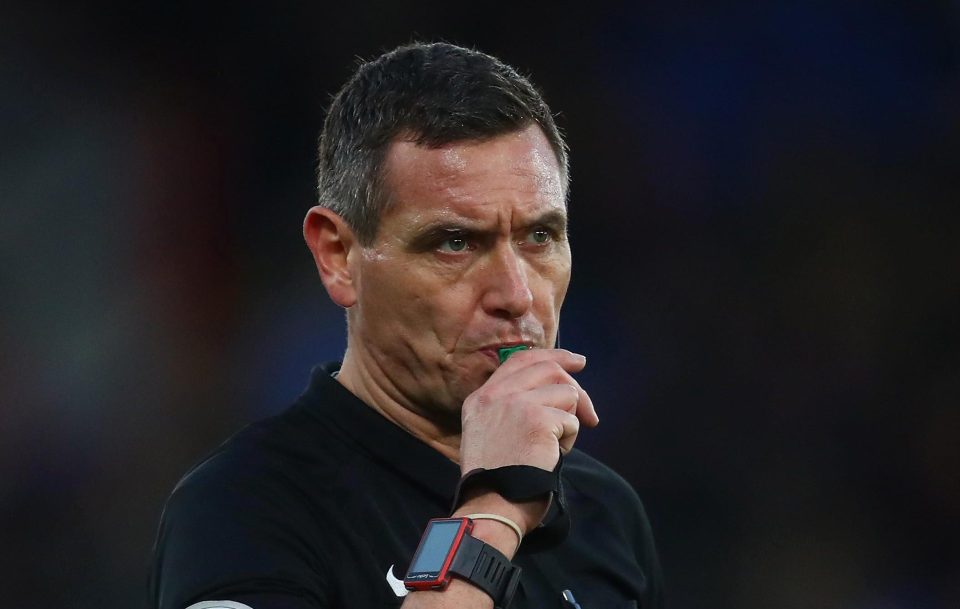  Villa fan Andre Marriner will referee just his second major final