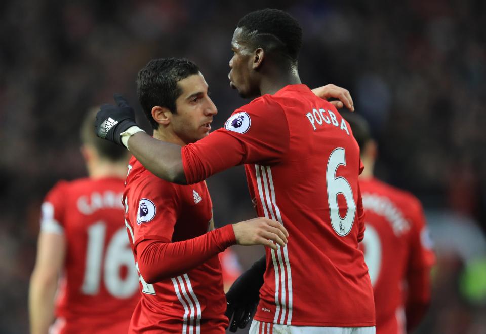  Henrikh Mkhitaryan says there is still a lot more to come from himself and Paul Pogba at Manchester United