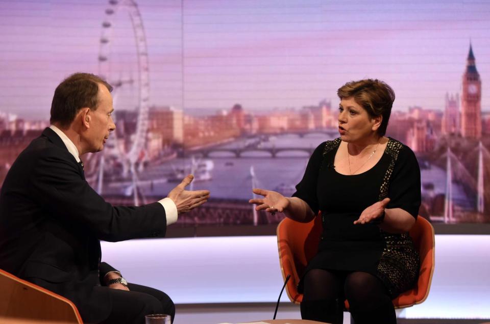  Emily Thornberry said she hadn't spoken to Diane Abbott since she came down with a migraine before the Brexit vote