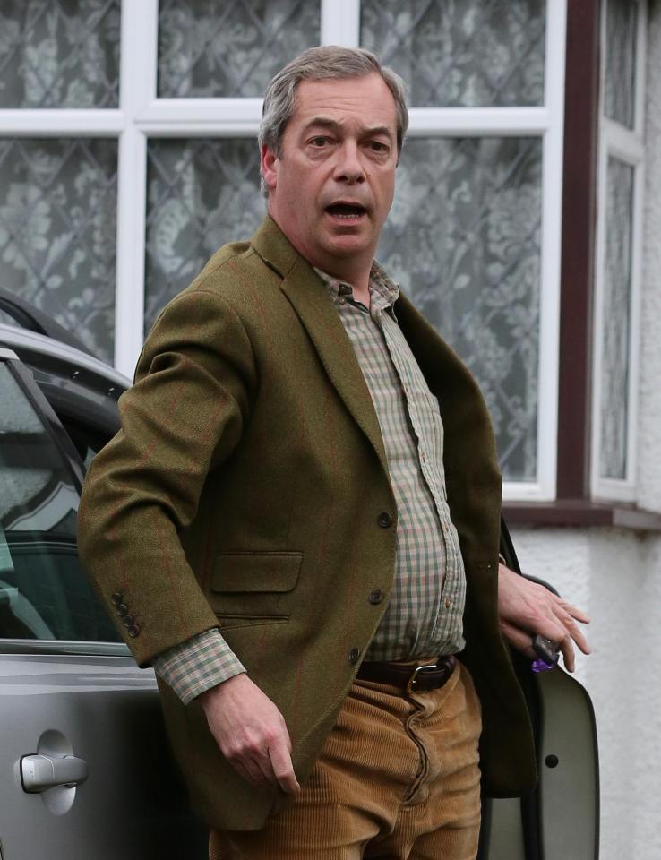  Mr Farage was seen arriving back at the house yesterday afternoon