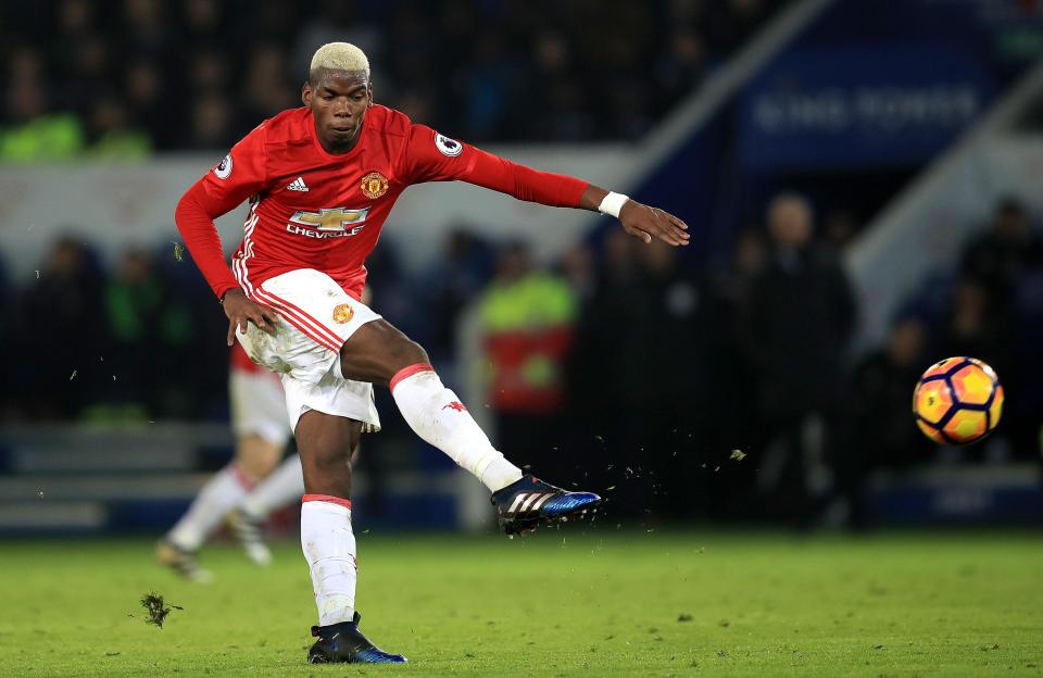  Paul Pogba and Manchester United were celebrating yesterday as they won 3-0 at Leicester