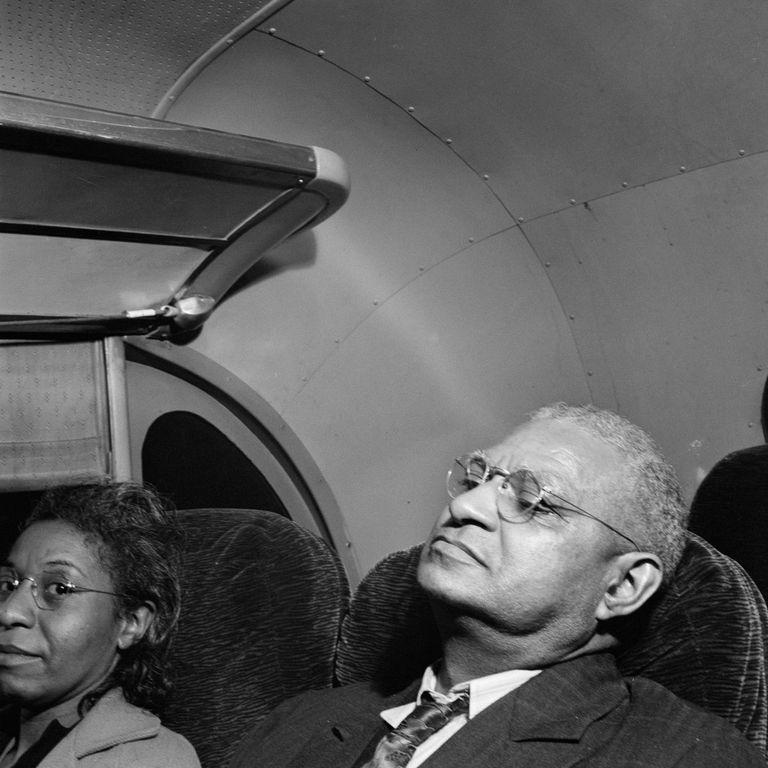  A middle-aged couple relax at the back of the coach as they wait for their ride to depart