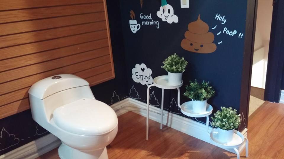  Customers even sit on seats made from toilet seats