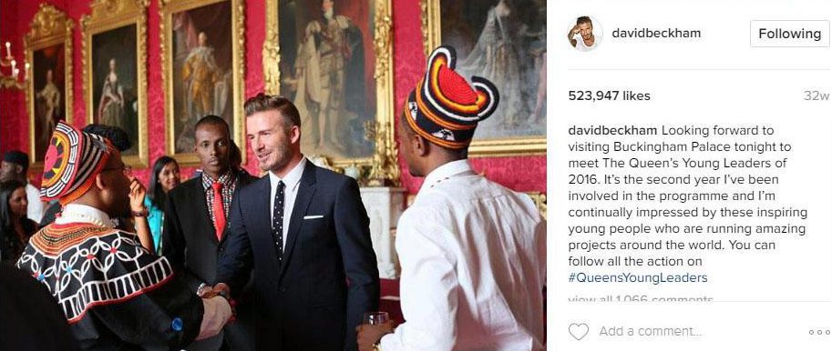  David Beckham used a number of Instagram posts to assert himself as a Great Briton