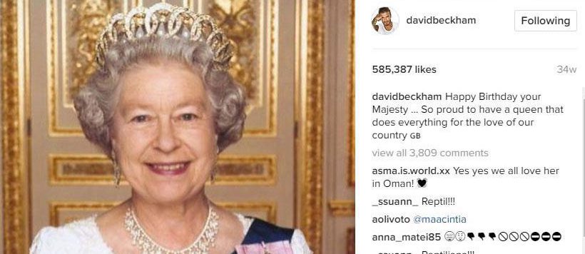  David Beckham tweets 'Happy Birthday your Majesty'  message on her official celebration on June 11