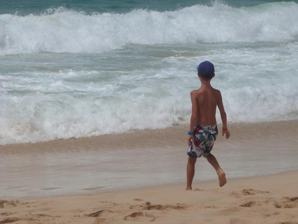  Holidaymakers were unable to go in the water due to the violent waves