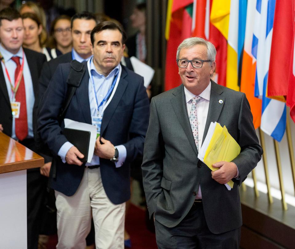  Mr Schinas, left, said Britain would have to foot some of the EU bill before leaving