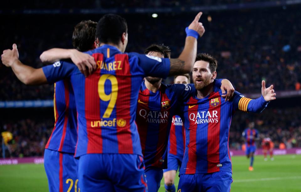  Barcelona progressed 3-2 on aggregate after winning at the Vicente Calderon 2-1