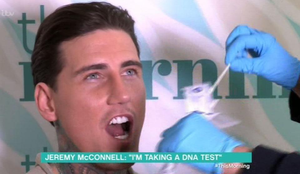  Jeremy McConnell has had a DNA test on Wednesday's This Morning