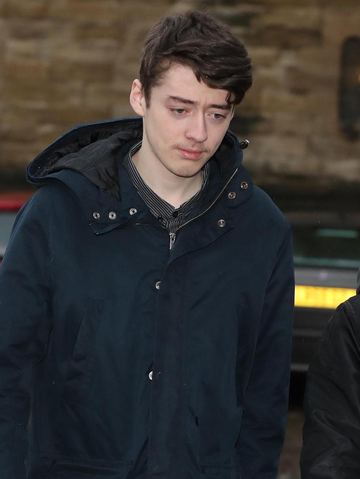  Teenager Michael looked solemn as he attended Newcastle Crown Court today after his Halloween "prank" went horribly wrong