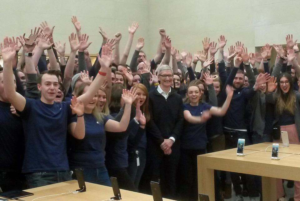  Apple staff are known for whooping and cheering at every possible opportunity