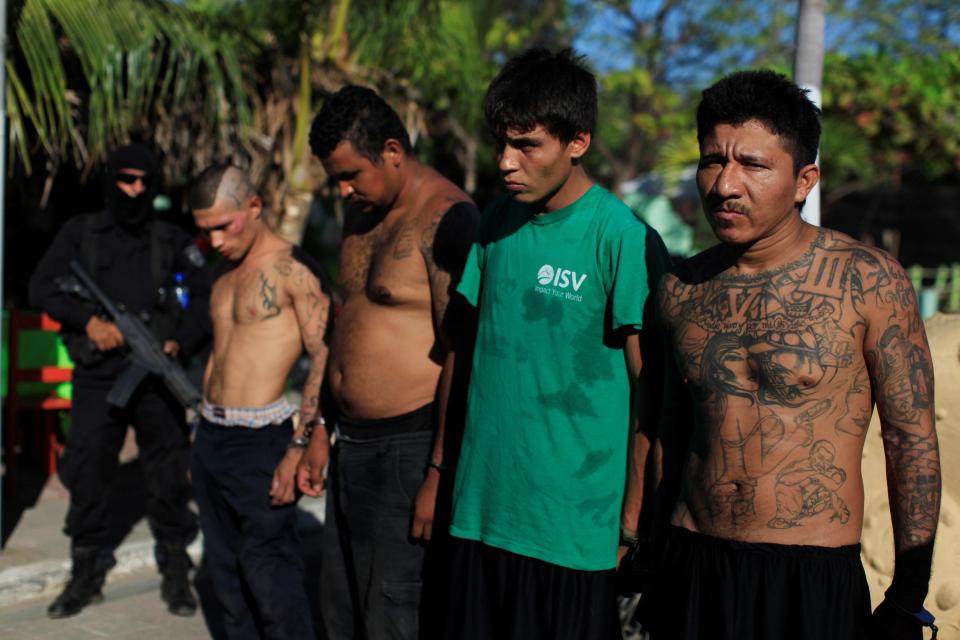  These members of the feared 18th Street Gang were arrested on drug trafficking charges in El Savador