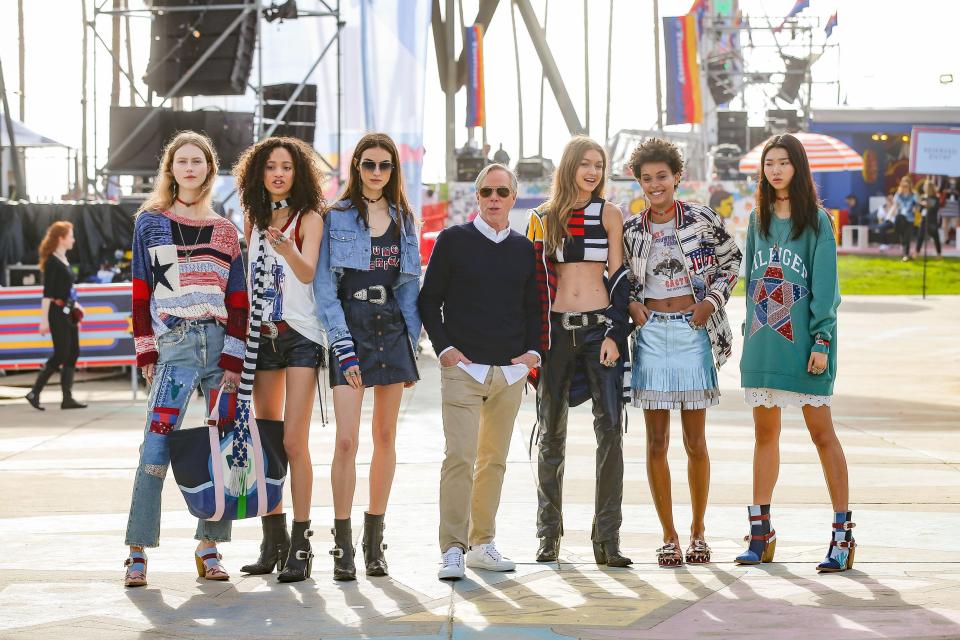  Tommy posed with some of his models